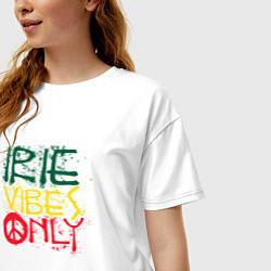 Футболка оверсайз женская Irie vibes only, цвет: белый — фото 2