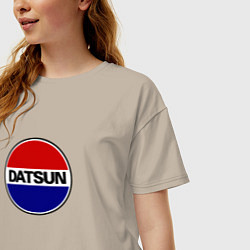 Футболка оверсайз женская Datsun, цвет: миндальный — фото 2