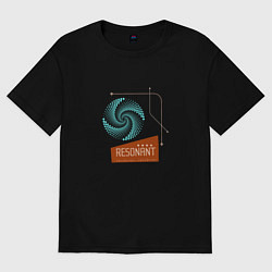 Футболка оверсайз женская Поток сознания, цвет: черный