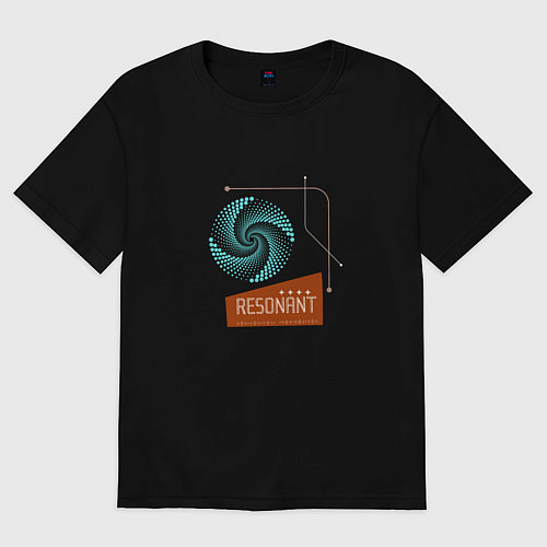 Женская футболка оверсайз Поток сознания / Черный – фото 1