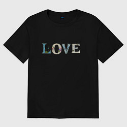 Женская футболка оверсайз Love с природой