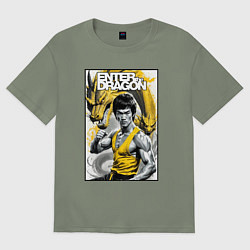 Женская футболка оверсайз Выход дракона - Брюс Ли