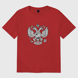 Женская футболка оверсайз Россия герб символика