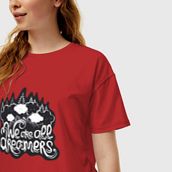 Футболка оверсайз женская Мы все мечтатели, цвет: красный — фото 2