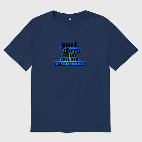 Женская футболка оверсайз GTA online game / Тёмно-синий – фото 1