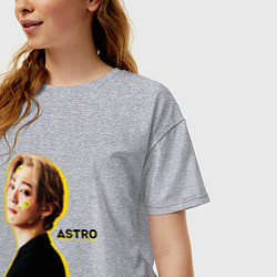 Футболка оверсайз женская Улыбка astro, цвет: меланж — фото 2