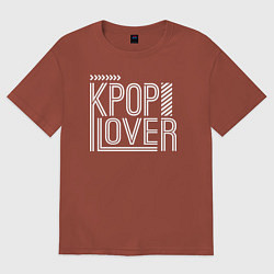 Футболка оверсайз женская K-pop lover, цвет: кирпичный