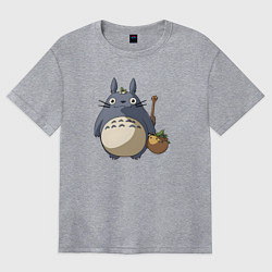 Женская футболка оверсайз Смешной тоторо