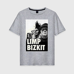 Футболка оверсайз женская Limp Bizkit all, цвет: меланж