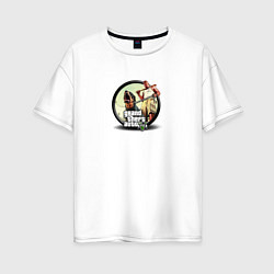 Женская футболка оверсайз Grand Theft Auto V logotype