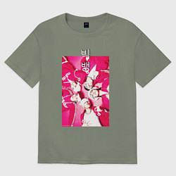 Футболка оверсайз женская Big bang в ярких красных костюмах, цвет: авокадо