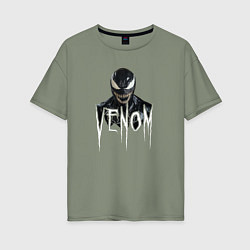 Футболка оверсайз женская Симбиот Веном, цвет: авокадо