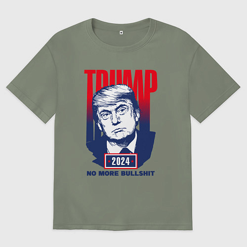 Женская футболка оверсайз Трамп 2024 / Авокадо – фото 1