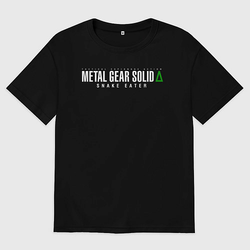Женская футболка оверсайз Metal gear solid 3 Snake eater logo / Черный – фото 1