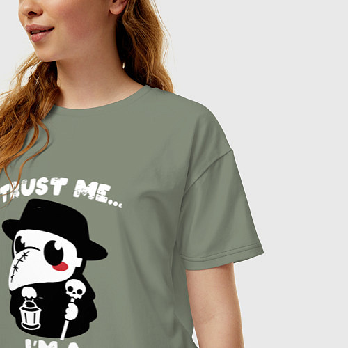 Женская футболка оверсайз Доверьтесь мне - я доктор / Авокадо – фото 3