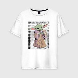 Женская футболка оверсайз Мандалорец - Беби Йода