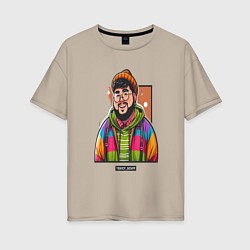 Женская футболка оверсайз Токсичный скуф