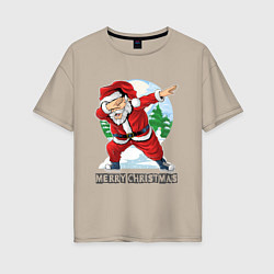 Женская футболка оверсайз Dab Santa