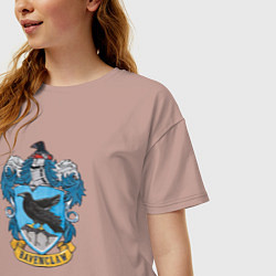 Футболка оверсайз женская Ravenclaw факультет, цвет: пыльно-розовый — фото 2