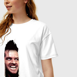 Футболка оверсайз женская А вот и Джонни из фильма Сияние, цвет: белый — фото 2