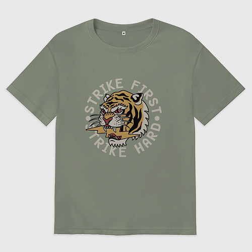 Женская футболка оверсайз Бей первым / Авокадо – фото 1