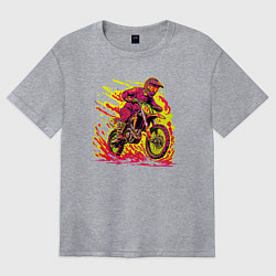 Женская футболка оверсайз Эндуро покатушки