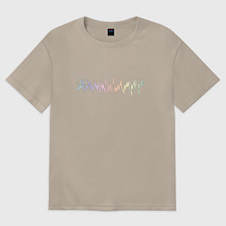 Футболка оверсайз женская Music art design, цвет: миндальный