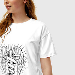 Футболка оверсайз женская Крестоносец, цвет: белый — фото 2