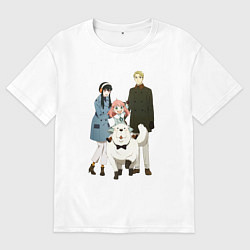 Футболка оверсайз женская Семья шпиона вместе, цвет: белый