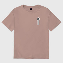 Футболка оверсайз женская Транзистор для радиолюбителей, цвет: пыльно-розовый