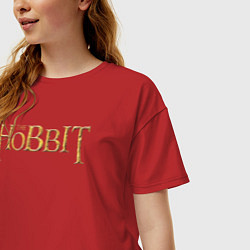 Футболка оверсайз женская The hobbit logo, цвет: красный — фото 2