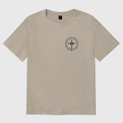 Футболка оверсайз женская 30 Seconds to Mars: logo, цвет: миндальный