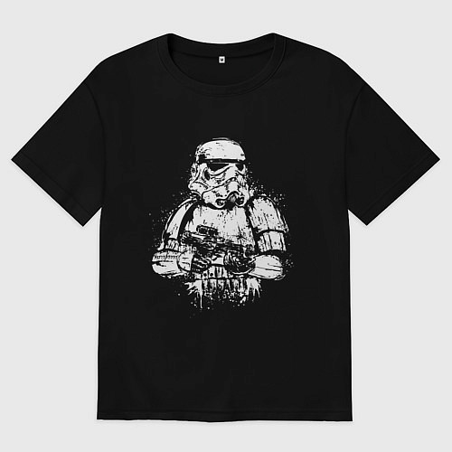 Женская футболка оверсайз Имперский штурмовик / Черный – фото 1