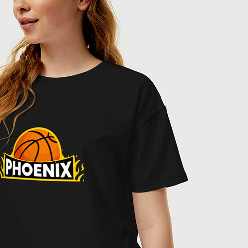 Женская футболка оверсайз Phoenix NBA / Черный – фото 3