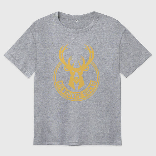 Женская футболка оверсайз NBA Milwaukee Bucks / Меланж – фото 1