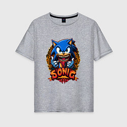 Футболка оверсайз женская Sonicexe, цвет: меланж