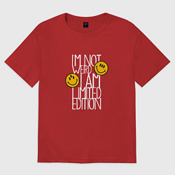 Футболка оверсайз женская I am limited edition, цвет: красный