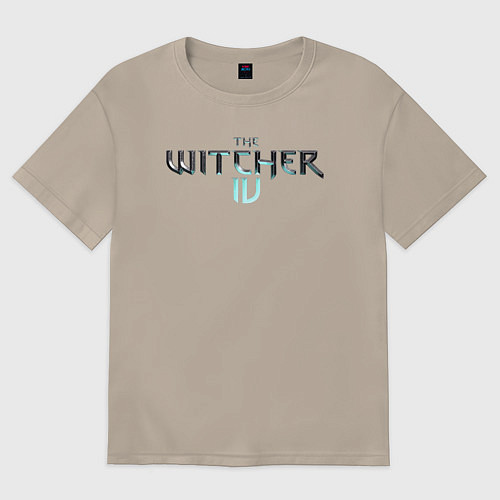Женская футболка оверсайз The witcher 4 logo / Миндальный – фото 1