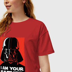 Футболка оверсайз женская Я твой отец дарт вейдер, цвет: красный — фото 2