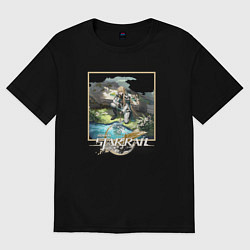 Футболка оверсайз женская Лоча, цвет: черный