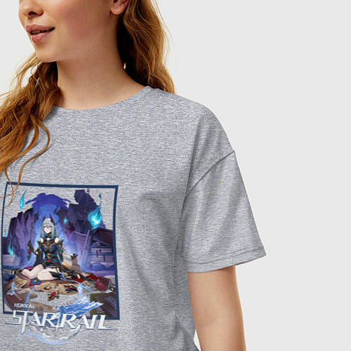 Женская футболка оверсайз Ханья / Меланж – фото 3