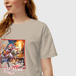 Футболка оверсайз женская Гуйнайфэнь, цвет: миндальный — фото 2