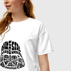 Футболка оверсайз женская Dark side, цвет: белый — фото 2