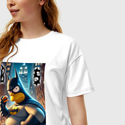Футболка оверсайз женская Batsimpson - ai art fantasy, цвет: белый — фото 2