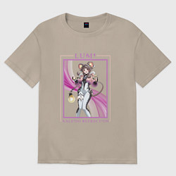 Футболка оверсайз женская Lumi Kaleido Refraction, цвет: миндальный