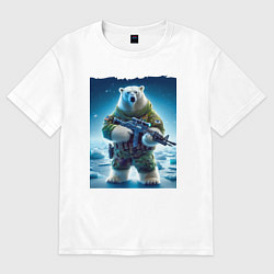 Женская футболка оверсайз Polar bear - special forces
