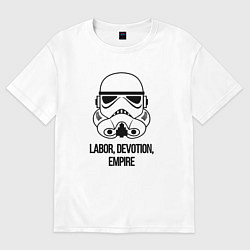 Футболка оверсайз женская Empire labor devotion, цвет: белый