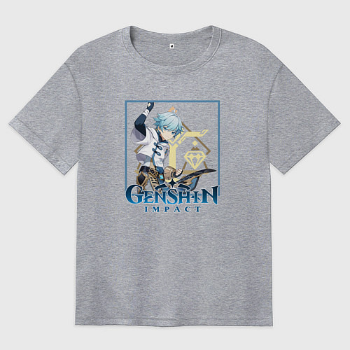 Женская футболка оверсайз Чун Юнь / Меланж – фото 1