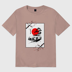 Футболка оверсайз женская Toyota Supra sakura, цвет: пыльно-розовый