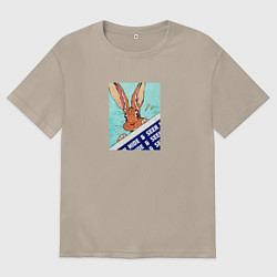 Футболка оверсайз женская Hide and seek, цвет: миндальный